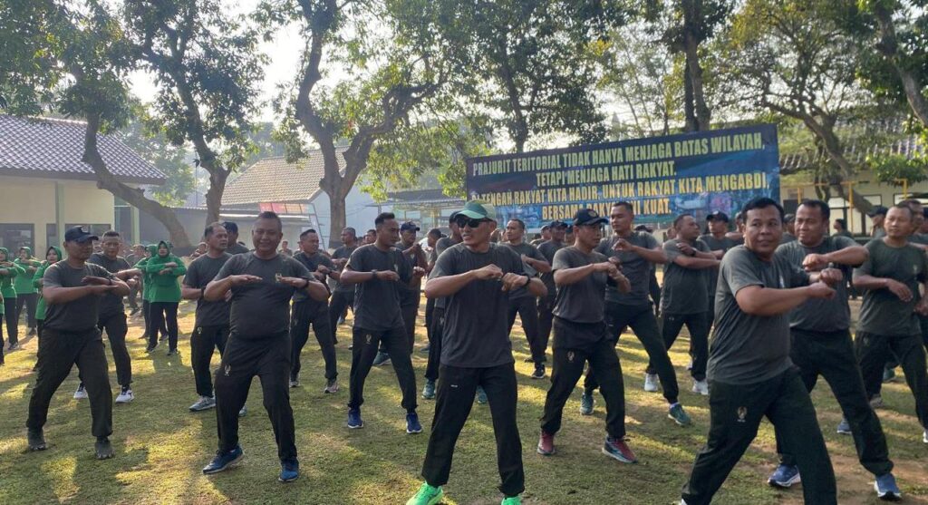 Senam Bersama dan Perayaan Ulang Tahun Perkuat Soliditas Personel Kodim Bangkalan